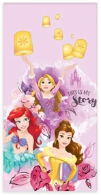 Prințesele Disney My Story prosop de baie, prosop de plajă 60x120cm