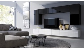 Mobilier living Calabria C13 (Negru + Alb) (fără iluminat). 1051644