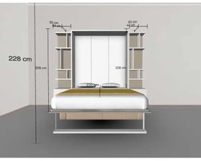 PAT RABATABIL DUBLU CU CANAPEA 2 LOCURI SI 2 BIBLIOTECI Royal (50 cm) - ROYAL SMALL BOOKCASE SET (150X200)