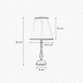 Veioza, Lampa de masa cu abajur elegant Classic