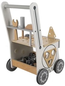 Banc de lucru din lemn pentru copii cu unelte - jucărie educativă 3în1