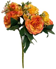 Trandafiri artificiali Amelie, Portocaliu, 45cm