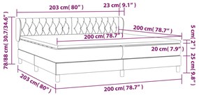 Pat box spring cu saltea, gri inchis, 200x200 cm, catifea Morke gra, 200 x 200 cm, Design cu nasturi