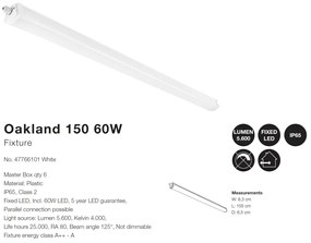 Aplica LED slim design liniar IP65 Oakland 150 60W 47766101 NL
