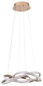 Lustră LED dimabilă pe cablu LED/65W/230V 3000-6500K auriu + telecomandă