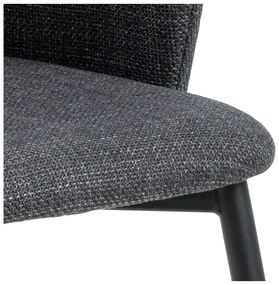 Set de scaune de sufragerie gri antracit 2 buc. tapițat Ilsa – Actona