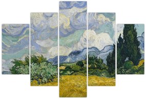 Tablou - Vincent van Gogh, Wheat Field with Cypresses, reproducere (150x105 cm)