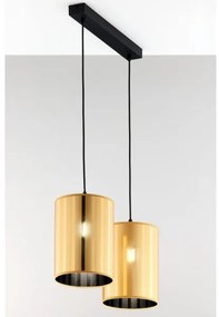 Jupiter 2091 - Lustru suspendat pe cablu CORTINA 2xE27/15W/230V, auriu/negru