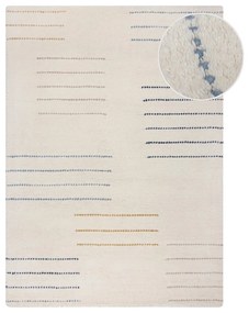 Covor crem țesut manual din lână 120x170 cm Dottie Geometric – Flair Rugs