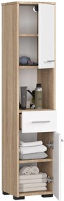 Dulap de baie Farid TYP3 (Stejar sonoma + Alb). 1069753