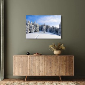 Tablou - Iarna in pădure (90x60 cm)