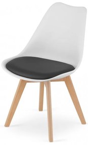 Set de sufragerie alb 1 + 4, masa BERGEN 120 + scaune BALI MARK