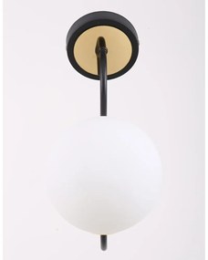 Aplică de perete neagră-albă ø 15 cm Oslo – Squid Lighting