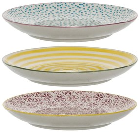 Set de 3 farfurii de desert din gresie ceramică Bloomingville Patrizia, ø 16 cm