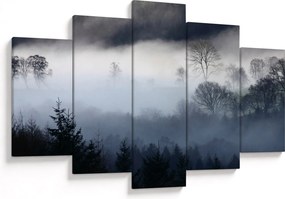 Tablou cu ceță deasupra pădurii (150x105 cm)