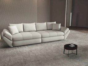 Canapea extensibilă dumonde cu ladă de depozitare si sezut confortabil din spuma high-density, Loana Enjoy Bej 300x100 cm