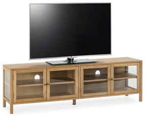Comodă TV în culoare naturală cu aspect de lemn de stejar 160x50x40 cm Ceci – MOME