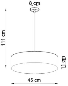 Lustră pe cablu ARENA 45 3xE27/60W/230V negru