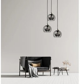 Lustră pe cablu SOLO BLACK 3xE27/60W/230V neagră/aurie