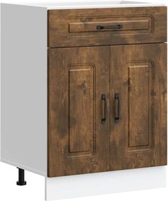 vidaXL Dulap de bucătărie „Kalmar” din lemn de lemn de stejar afumat