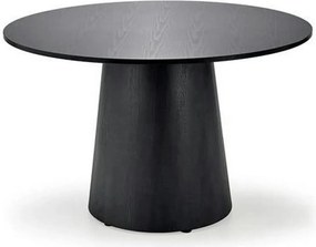 Masa de bucatarie rotunda GINTER, negru, 120x120x77 cm