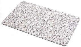 Covoraș de baie alb-gri din cauciuc 50x80 cm Leandra – douceur d'intérieur