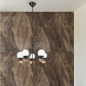 Lustră pe lanț Brilagi COTTAGE 5xG9/40W/230V fag/alb