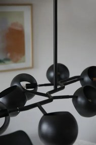 Lustră pe tijă Markslöjd 108852 EDGAR 8xE14/40W/230V negru
