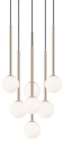 Lustra moderna cu 7 pendule Arcturus auriu