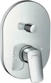 Baterie cada - dus incastrata Hansgrohe Logis crom lucios