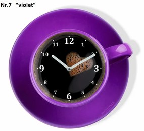 Ceas de bucătărie în formă de ceașcă de cafea Violet