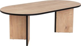 Masuta cafea SABLE, stejar/negru, PAL, 119x60x40 cm