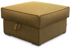 Taburet mustar SMART COSARO cu spatiu de depozitare 65x65 cm
