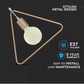 Lustră pe cablu 1xE27/60W/230V triunghi