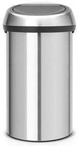 Coș de gunoi argintiu mat cu senzori de atingere din oțel 60 l Touch Bin – Brabantia