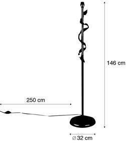 Lampă de podea vintage auriu antic 29 cm fără abajur - Linden