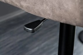 Scaun de bar pivotant Big George, microfibra/ piele taupe