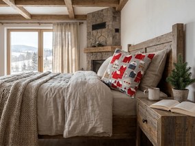 Husa de perna din microfibra WINTER COTTAGE 45x45 cm, gri