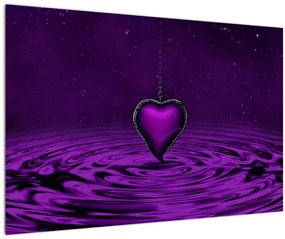 Tablou ci inima violetă (90x60 cm)