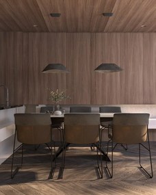 Lustra LED suspendata design modern Carbon negru