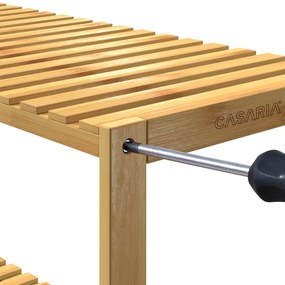 Deuba Raft din bambus 130x60x26 cm