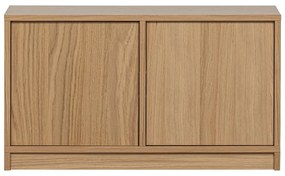 Bibliotecă modulară în culoare naturală cu aspect de lemn de stejar 217x243 cm Modulair – vtwonen