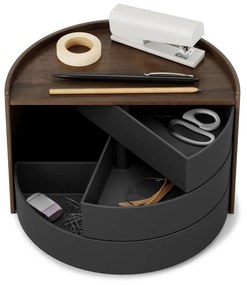 Organizator de baie negru rotativ Moona – Umbra