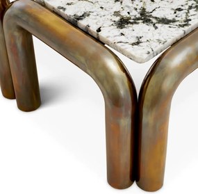 Masuta Cafea LUX cu Blat din Marmura, Sunwood