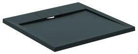 Cadita de dus patrata Ideal Standard i.life Ultra Flat S negru intens 70x70 cm