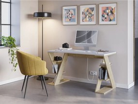 Birou cu blat alb 60x137 cm Butterfly – Marckeric