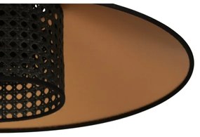Lustră aplicată RIO Duolla RATTAN 1xE27/15W/230V d. 45 cm negru/auriu