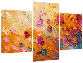 Tablou - Pictură flori colorate (90x60 cm)