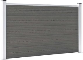 vidaXL Gard de grădină, gri, 180 x 105 cm, WPC