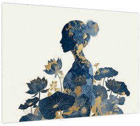 Tablou - Profil de femeie din marmură (70x50 cm)